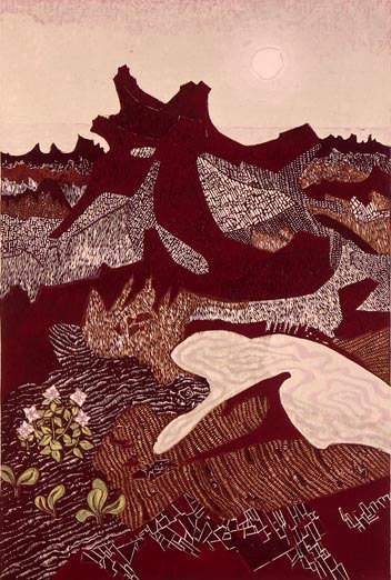 Seacoast - Kitaoka Fumio Catalogue woodblock print