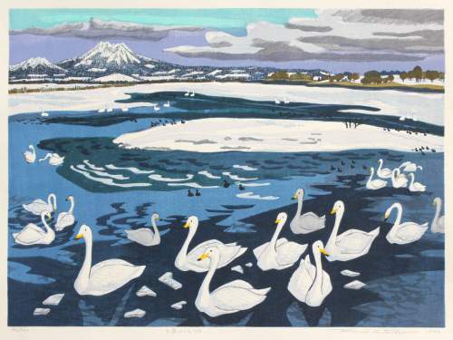 Kitaoka Fumio - Swans in the Lake thumbnail