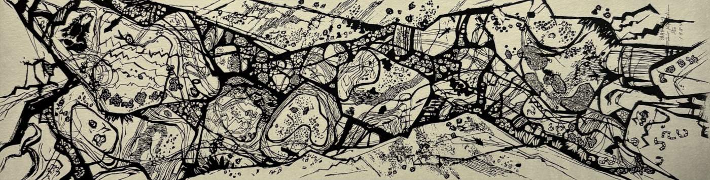 Tidal Pool - Kitaoka Fumio Catalogue woodblock print