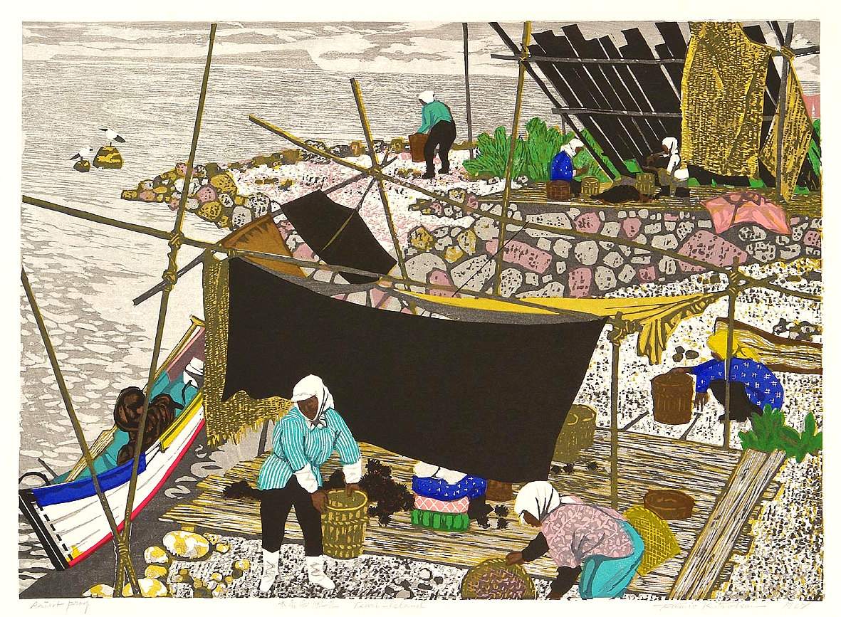 Views of Teuri Island - Kitaoka Fumio Catalogue woodblock print