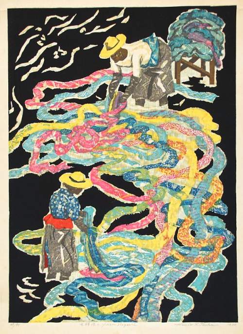 Kitaoka Fumio - Washing Yuzen Dyed Cloth thumbnail