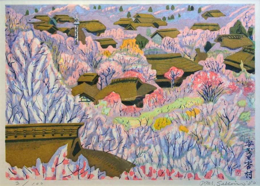 Amori Village - Sekino Jun'ichiro  Catalogue woodblock print