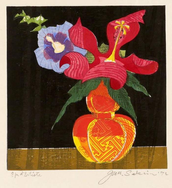 Autumn Flowers - Sekino Jun'ichiro  Catalogue woodblock print