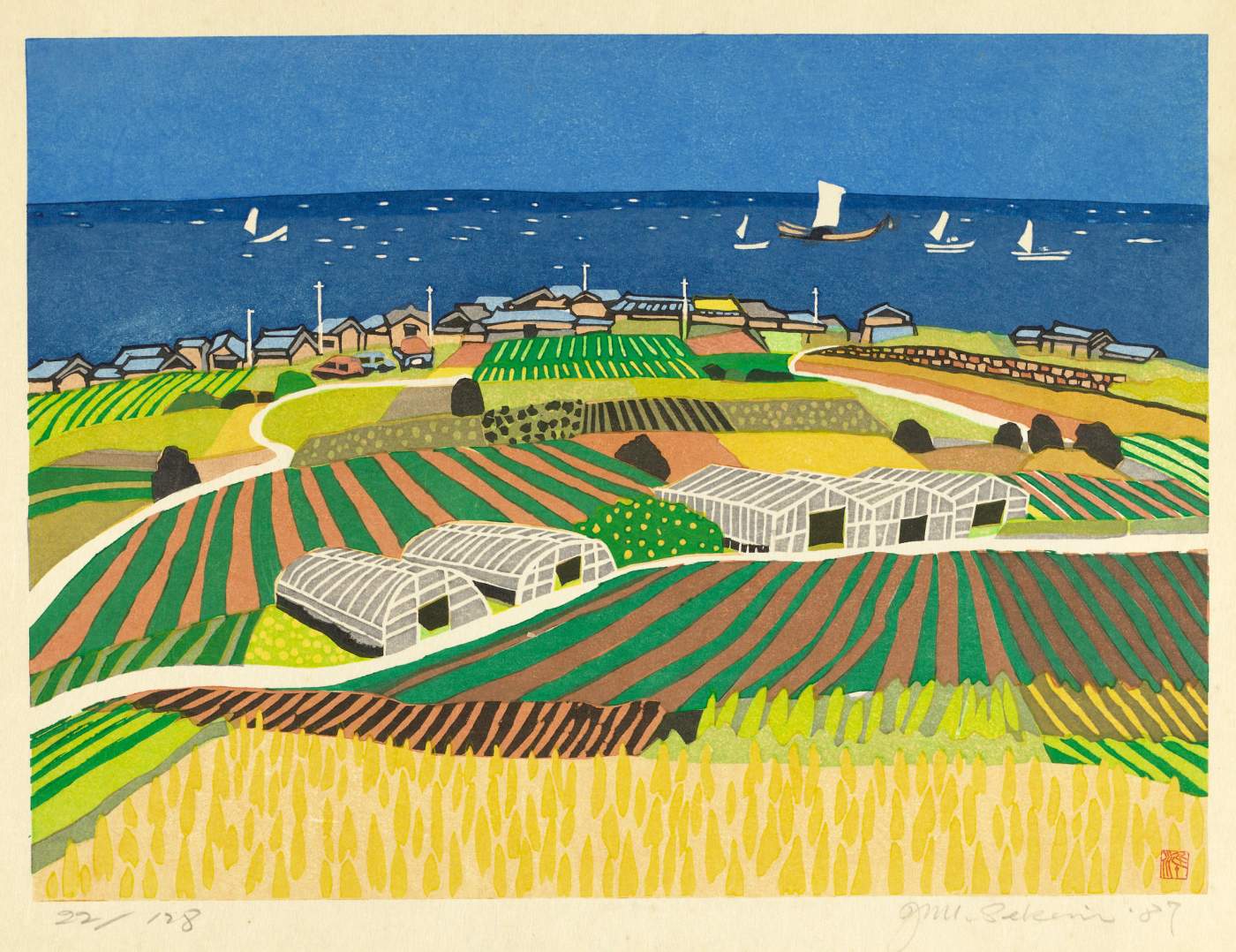 Awajishima (Tsuna) - Sekino Jun'ichiro  Catalogue woodblock print