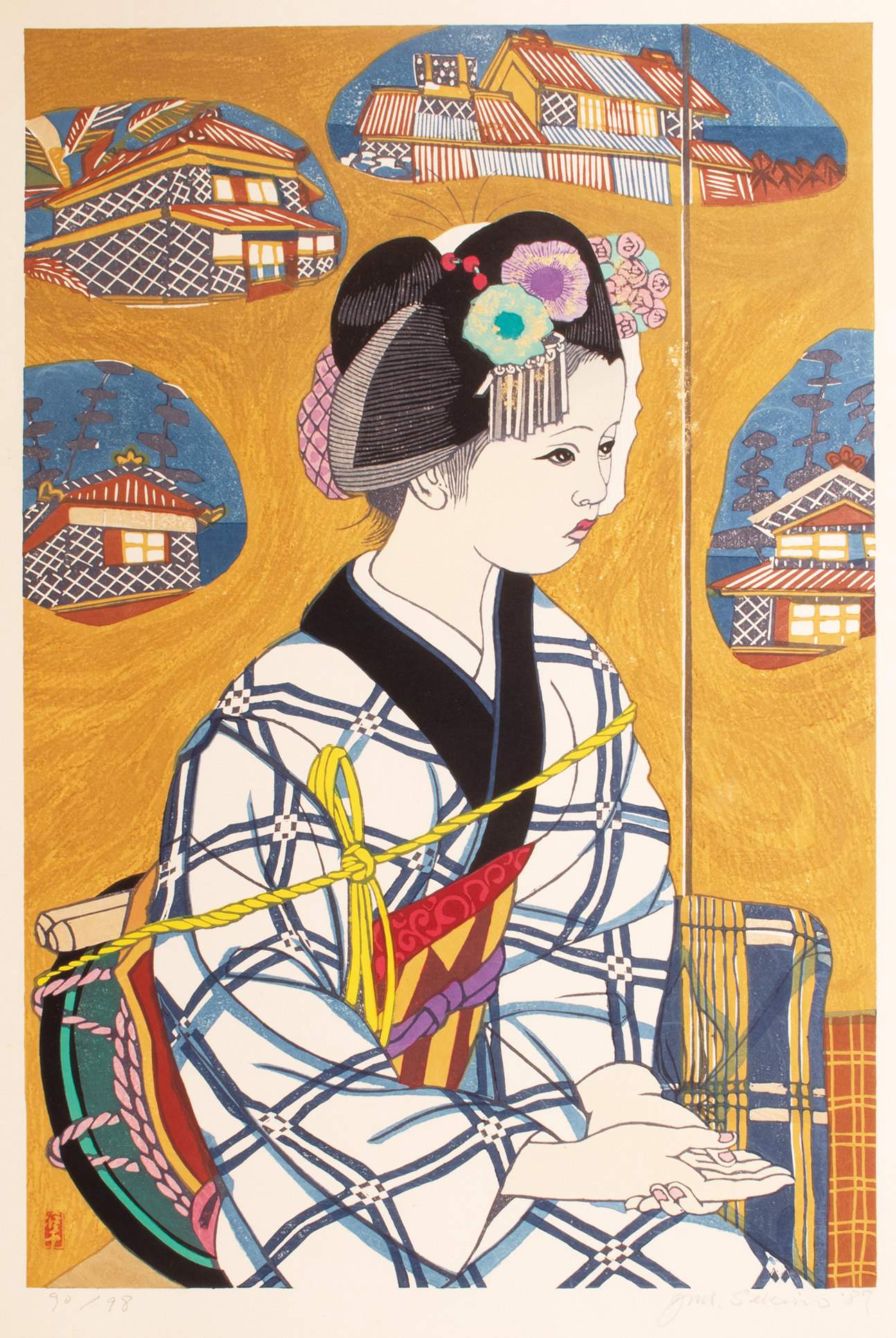 Dancer of Izu - Sekino Jun'ichiro  Catalogue woodblock print