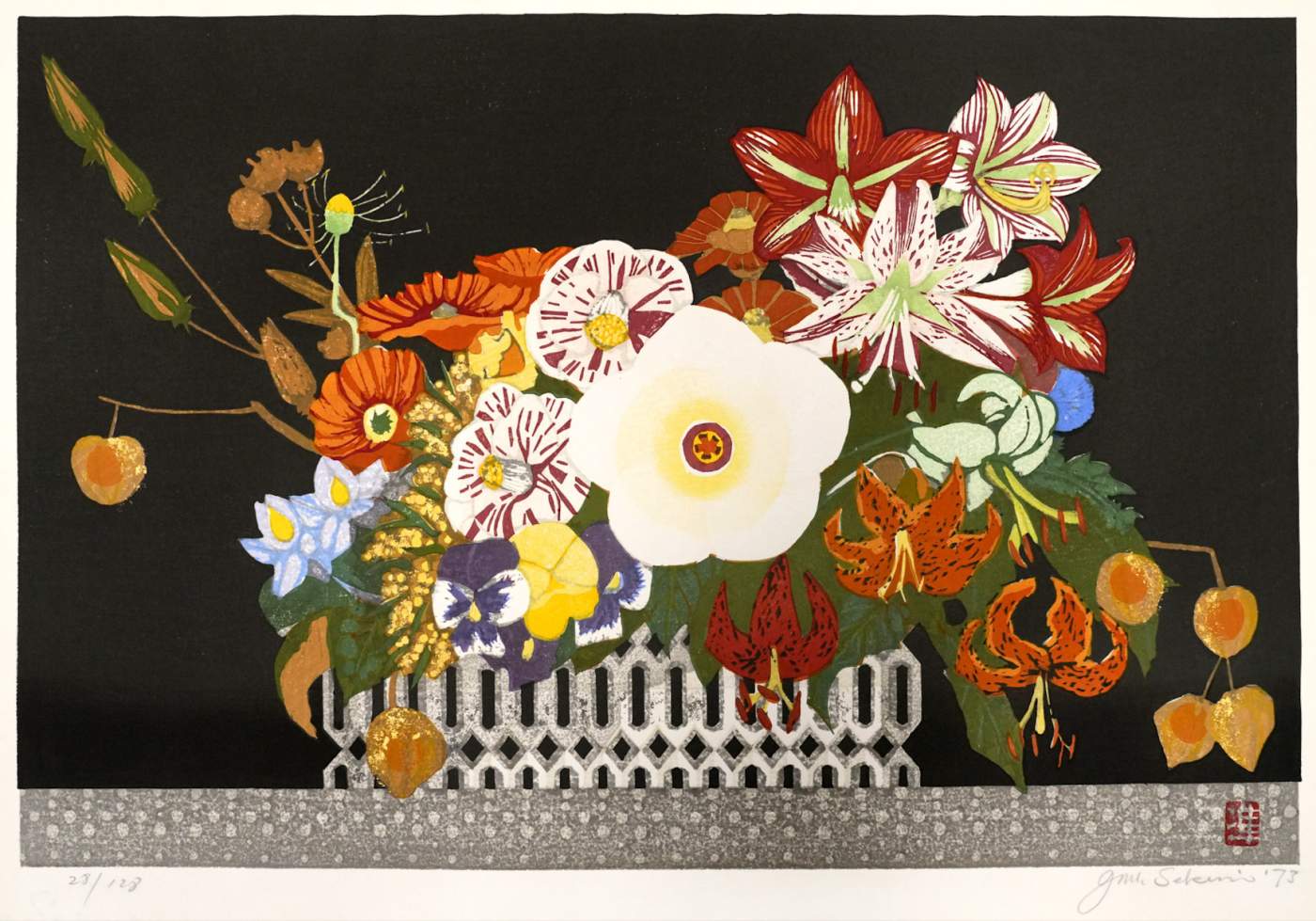 Flowers in the Four Seasons - Sekino Jun'ichiro  Catalogue woodblock print