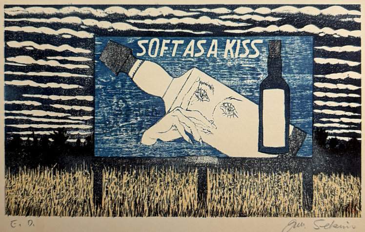 Highway Billboard - Sekino Jun'ichiro  Catalogue woodblock print