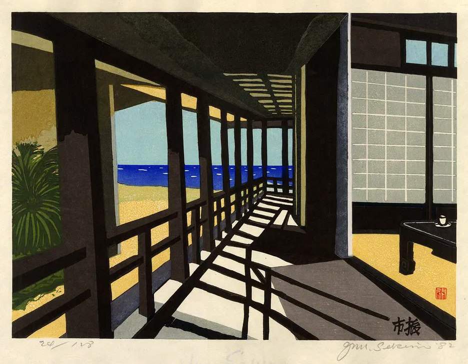 Ichifuri (Country Inn) - Sekino Jun'ichiro  Catalogue woodblock print
