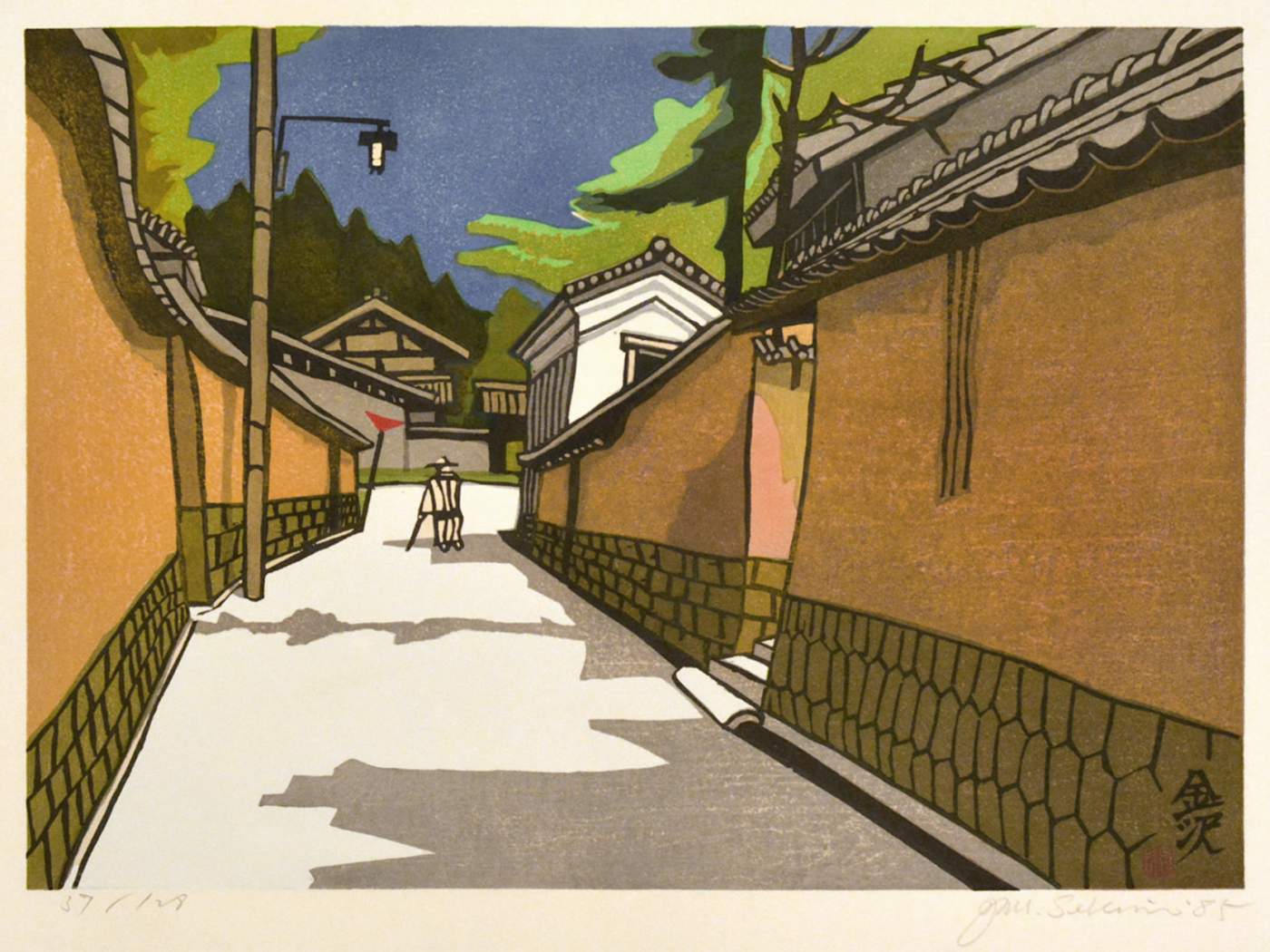 Kanazawa (Midsummer) - Sekino Jun'ichiro  Catalogue woodblock print