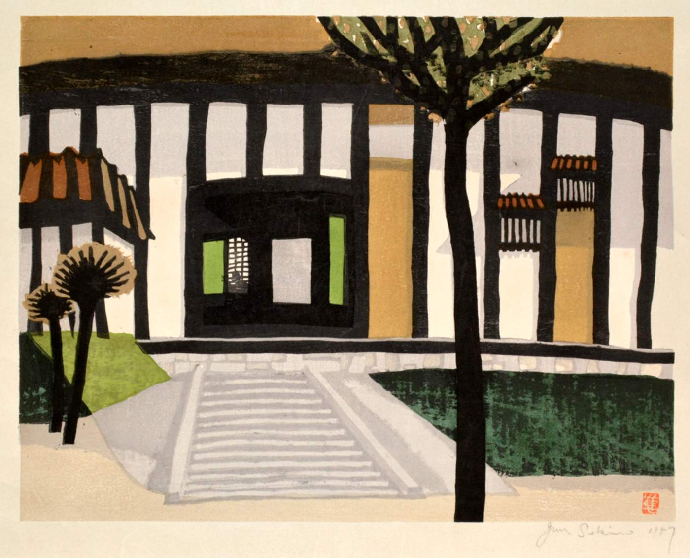 Koharu - Sekino Jun'ichiro  Catalogue woodblock print