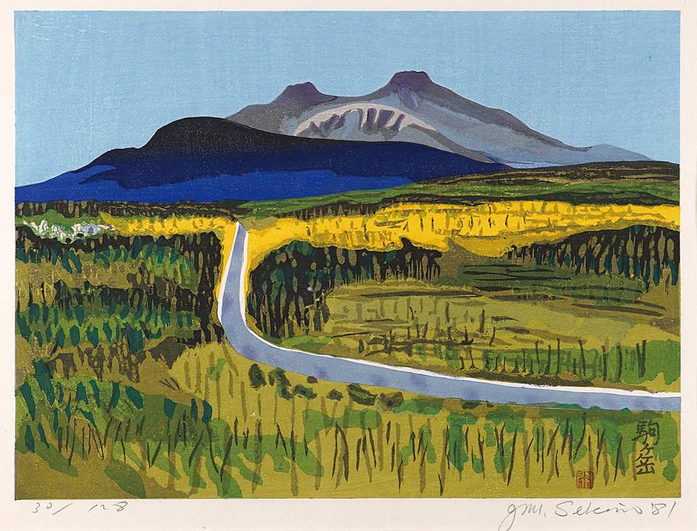 Komagatake - Sekino Jun'ichiro  Catalogue woodblock print