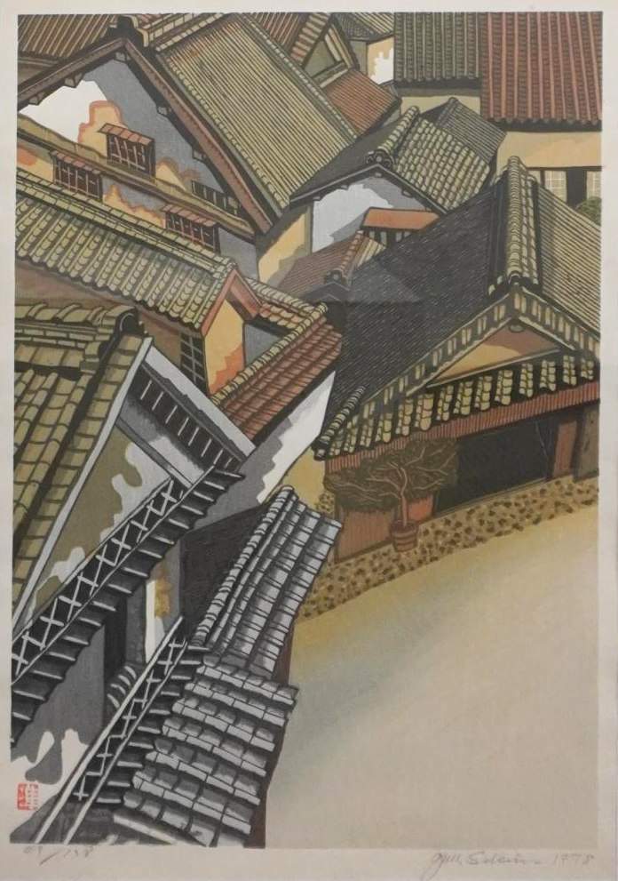 Kurashiki - Sekino Jun'ichiro  Catalogue woodblock print