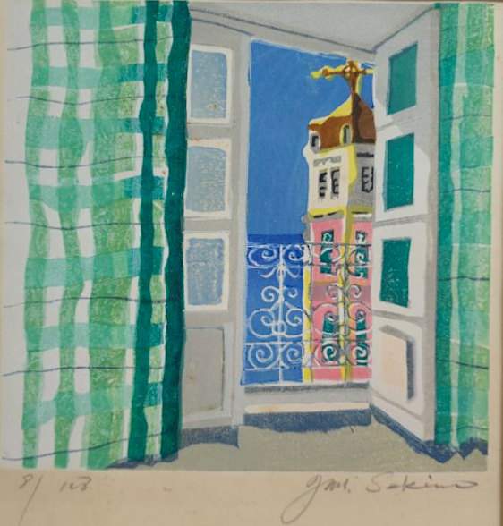 Lisbon Inn - Sekino Jun'ichiro  Catalogue woodblock print