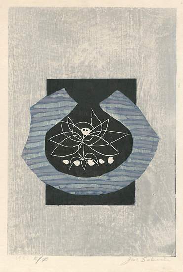 [Lotus] - Sekino Jun'ichiro  Catalogue woodblock print