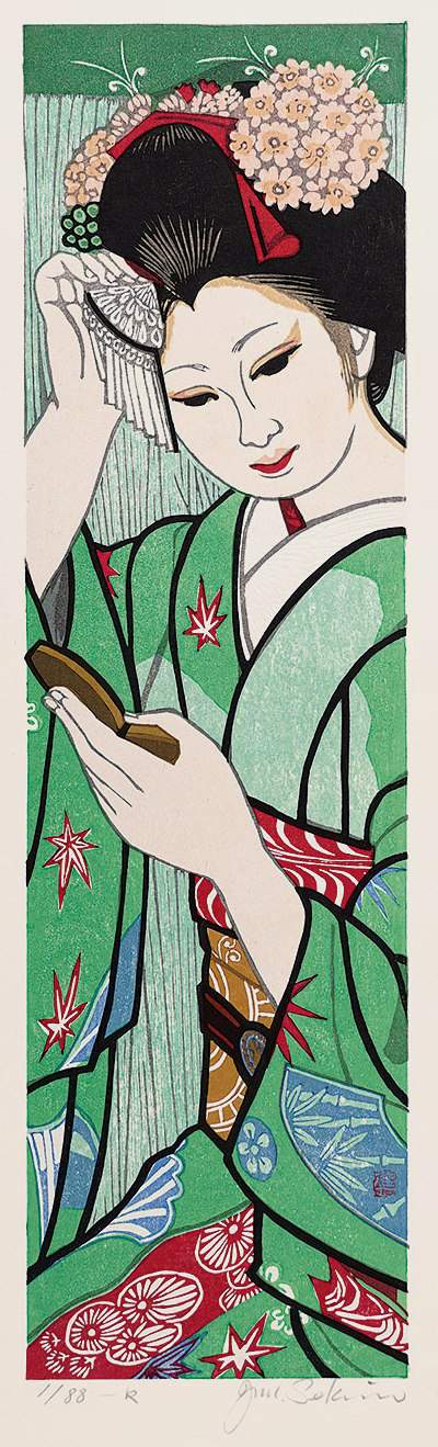 May: Early Summer Rain - Sekino Jun'ichiro  Catalogue woodblock print