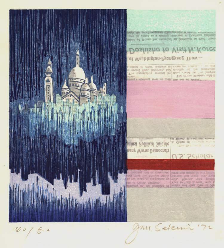 Montmartre - Sekino Jun'ichiro  Catalogue woodblock print