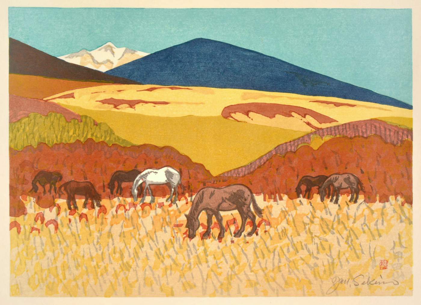 Mount Hakkoda - Sekino Jun'ichiro  Catalogue woodblock print