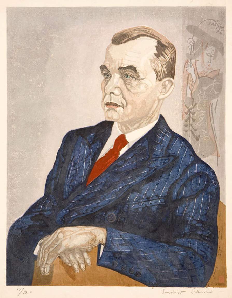 Mr Fritz Bilfinger - Sekino Jun'ichiro  Catalogue woodblock print