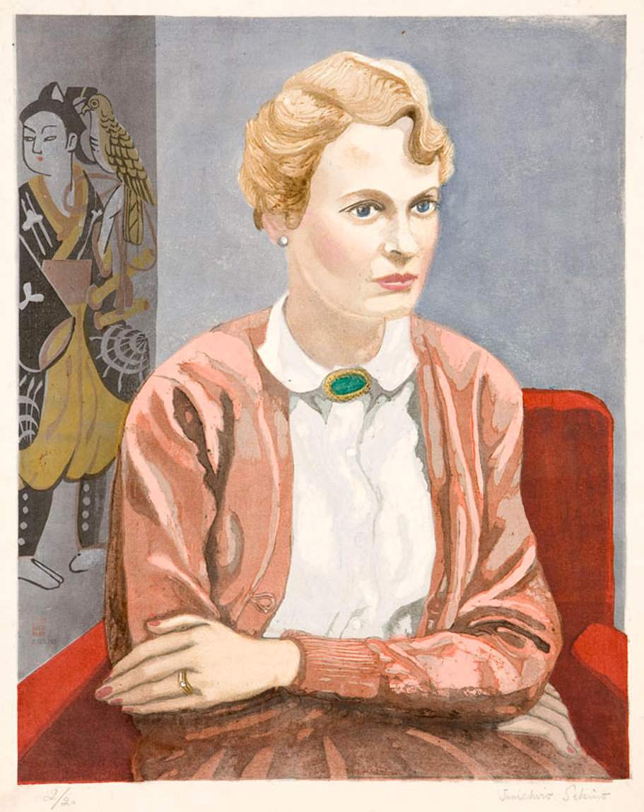 Mrs Inge Bilfinger - Sekino Jun'ichiro  Catalogue woodblock print