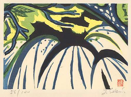 Oirase Rapids - Sekino Jun'ichiro  Catalogue woodblock print