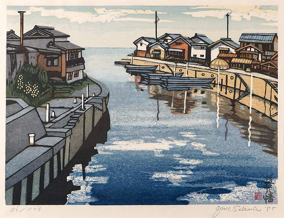 Omihachiman (Lake Biwa) - Sekino Jun'ichiro  Catalogue woodblock print
