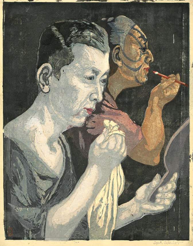 Onnagata - Sekino Jun'ichiro  Catalogue woodblock print