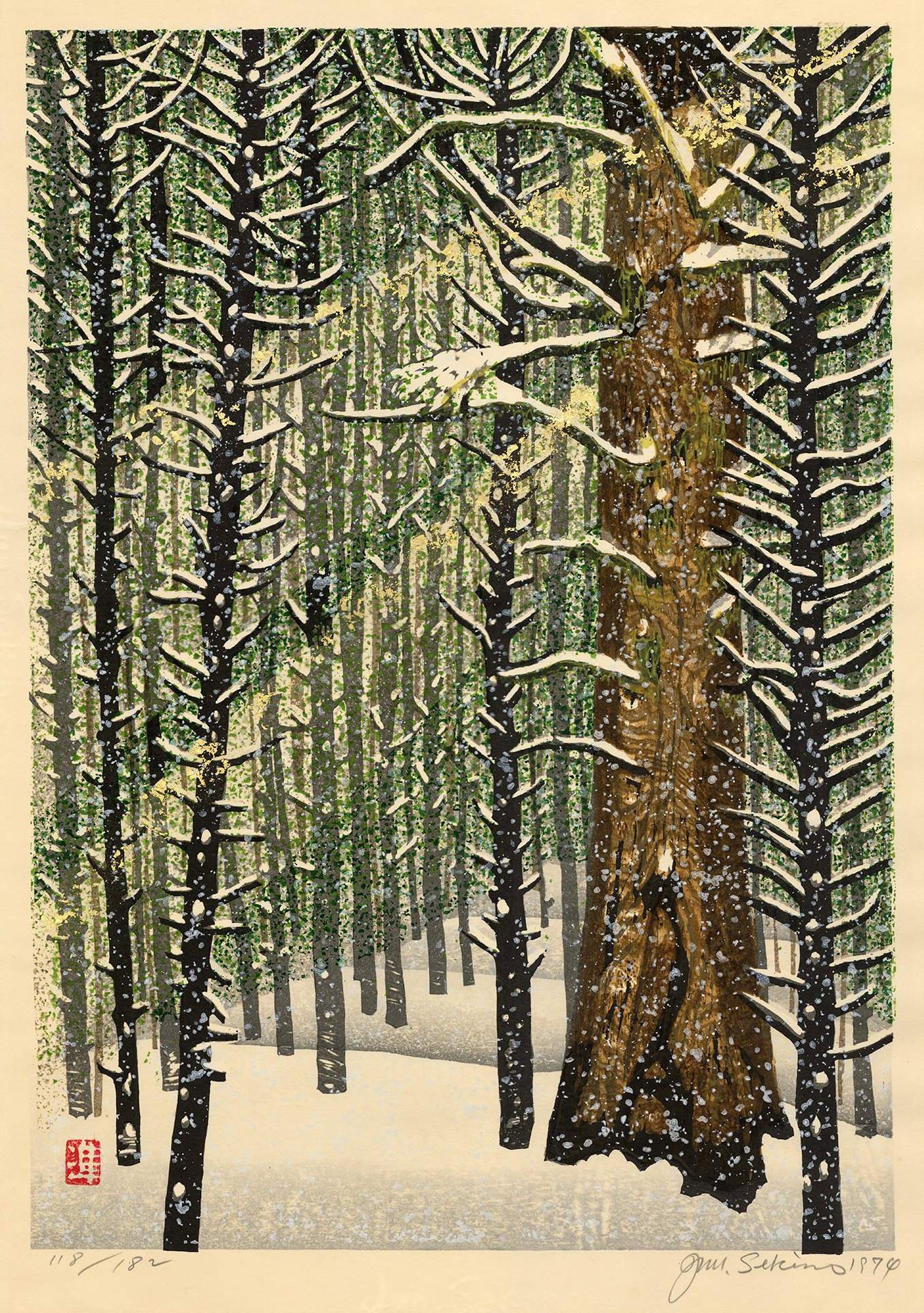 Oregon Woods - Sekino Jun'ichiro  Catalogue woodblock print