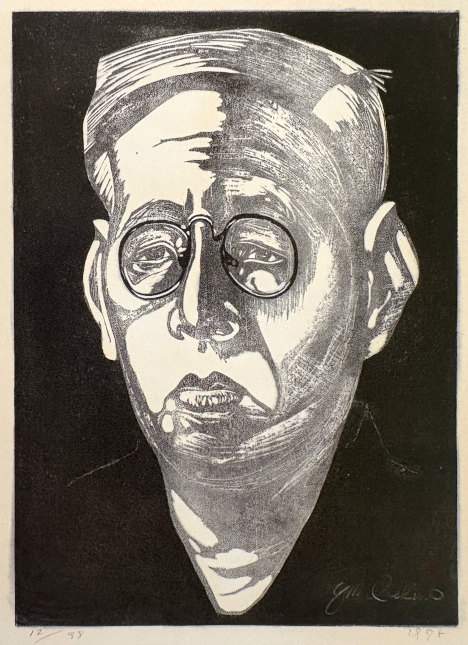 Portrait of Sato Haruo - Sekino Jun'ichiro  Catalogue woodblock print