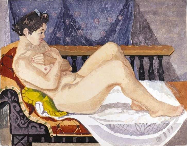 [Reclining Nude] - Sekino Jun'ichiro  Catalogue woodblock print
