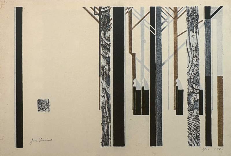 Road to the Temple - Sekino Jun'ichiro  Catalogue woodblock print