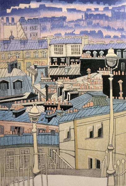 Roofs of Paris - Sekino Jun'ichiro  Catalogue woodblock print