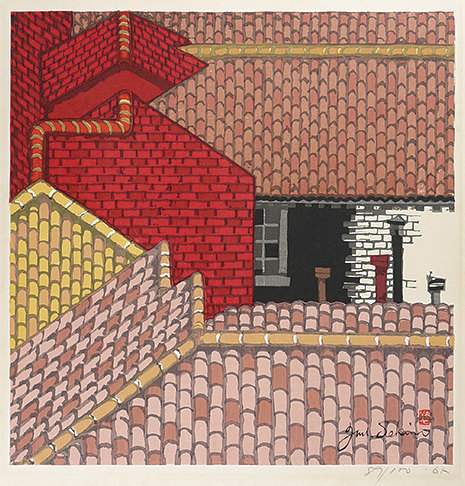 Roofs of Venice - Sekino Jun'ichiro  Catalogue woodblock print