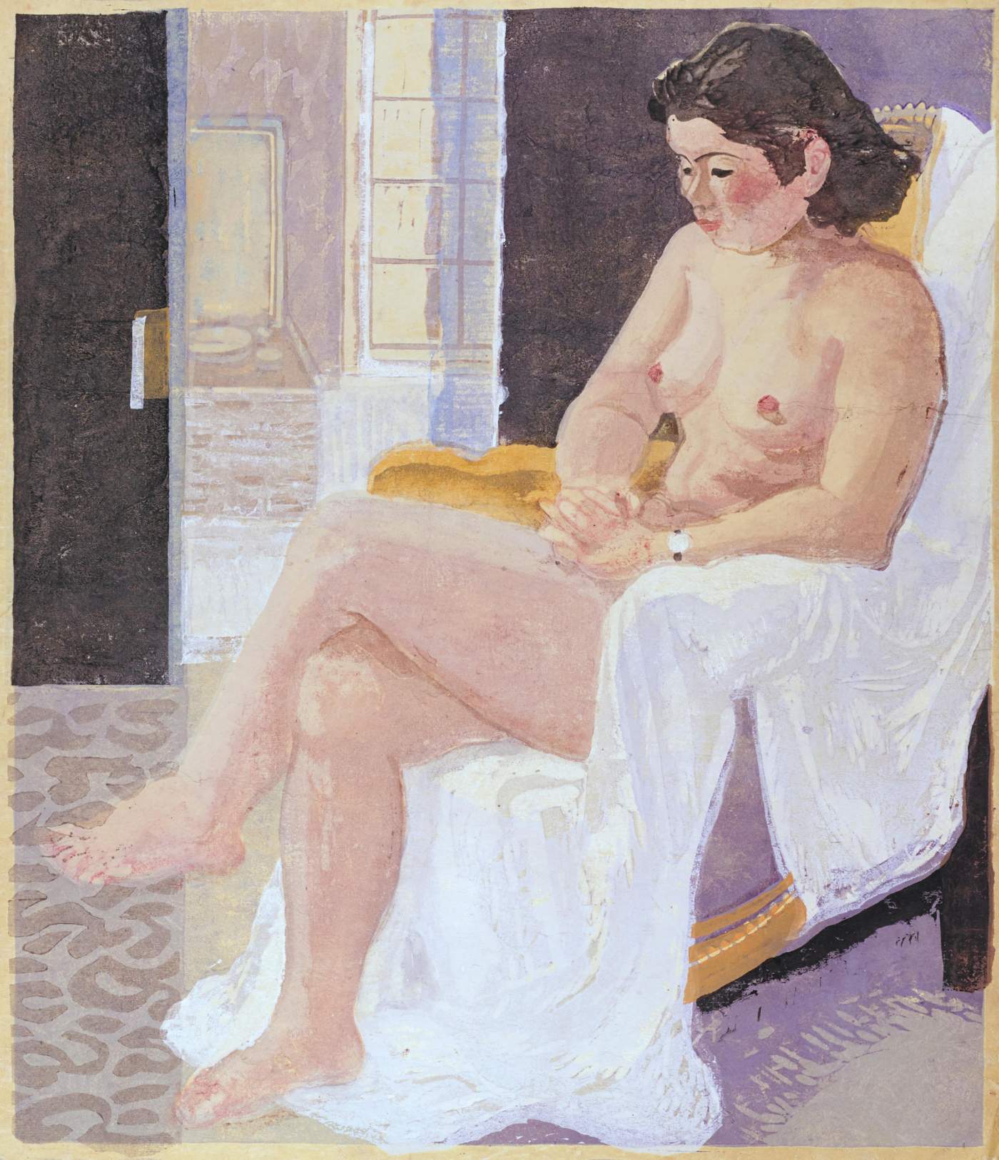 [Seated Nude] - Sekino Jun'ichiro  Catalogue woodblock print