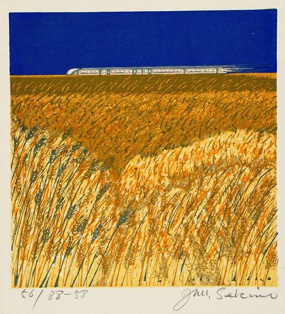 [Shinkansen] - Sekino Jun'ichiro  Catalogue woodblock print