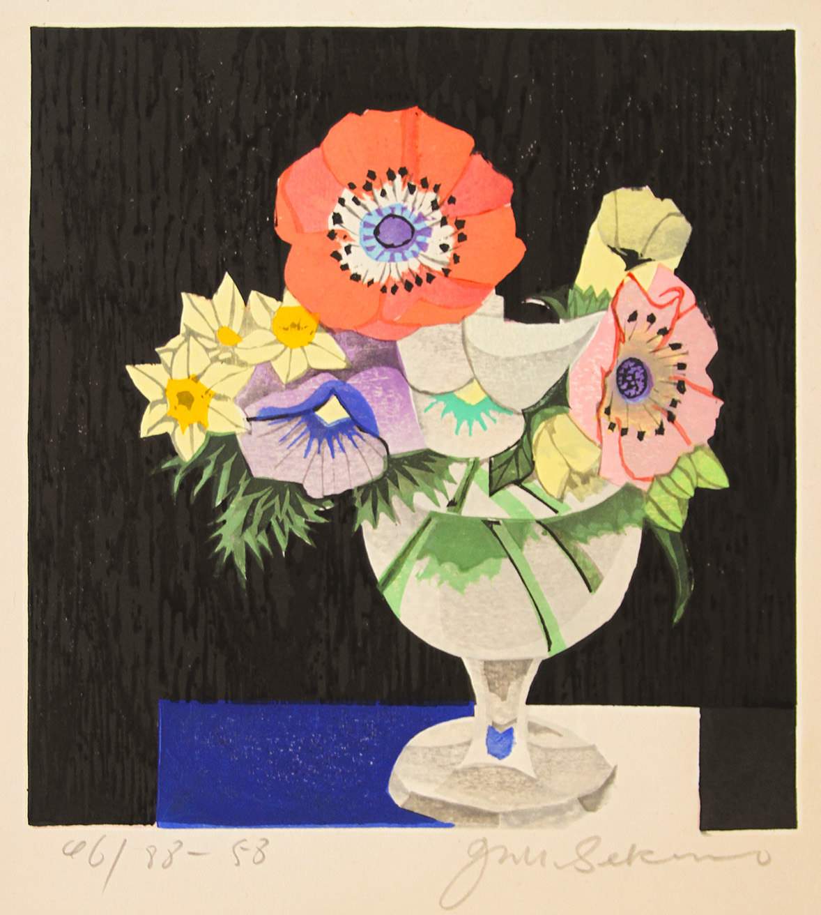 Spring Flowers - Sekino Jun'ichiro  Catalogue woodblock print