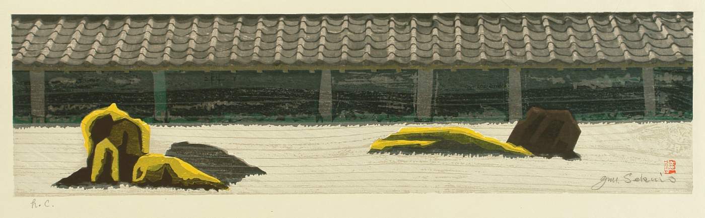 The Stone Garden 1 - Sekino Jun'ichiro  Catalogue woodblock print