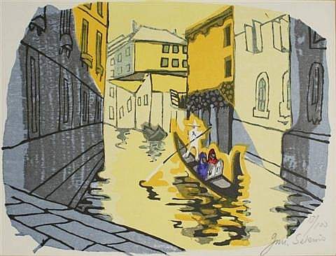 [Venice] - Sekino Jun'ichiro  Catalogue woodblock print
