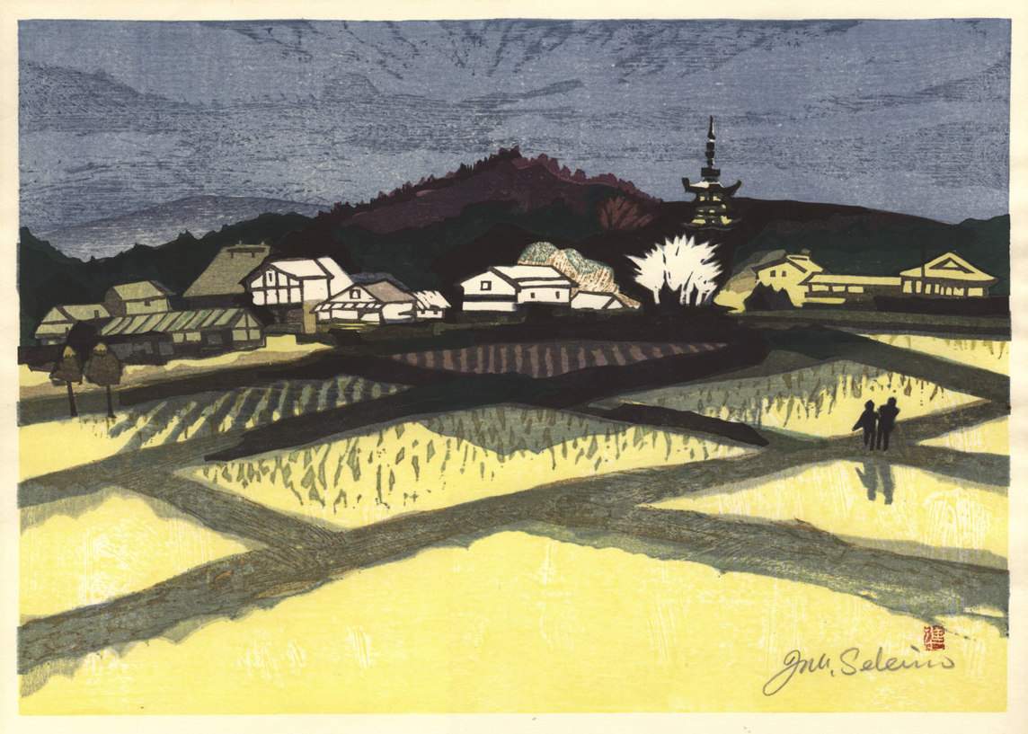 [View of Nara] - Sekino Jun'ichiro  Catalogue woodblock print