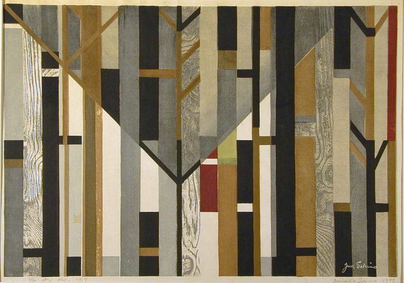 Woods Study No. 3 - Sekino Jun'ichiro  Catalogue woodblock print