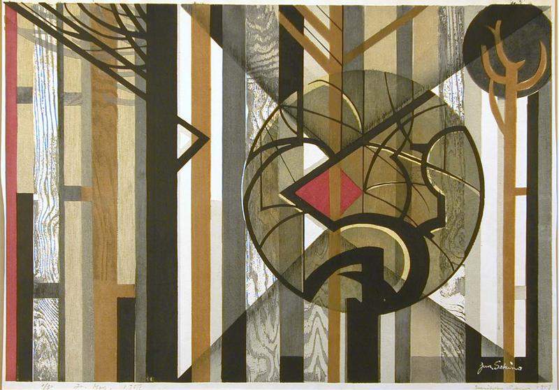 Woods Study No. 4 - Sekino Jun'ichiro  Catalogue woodblock print