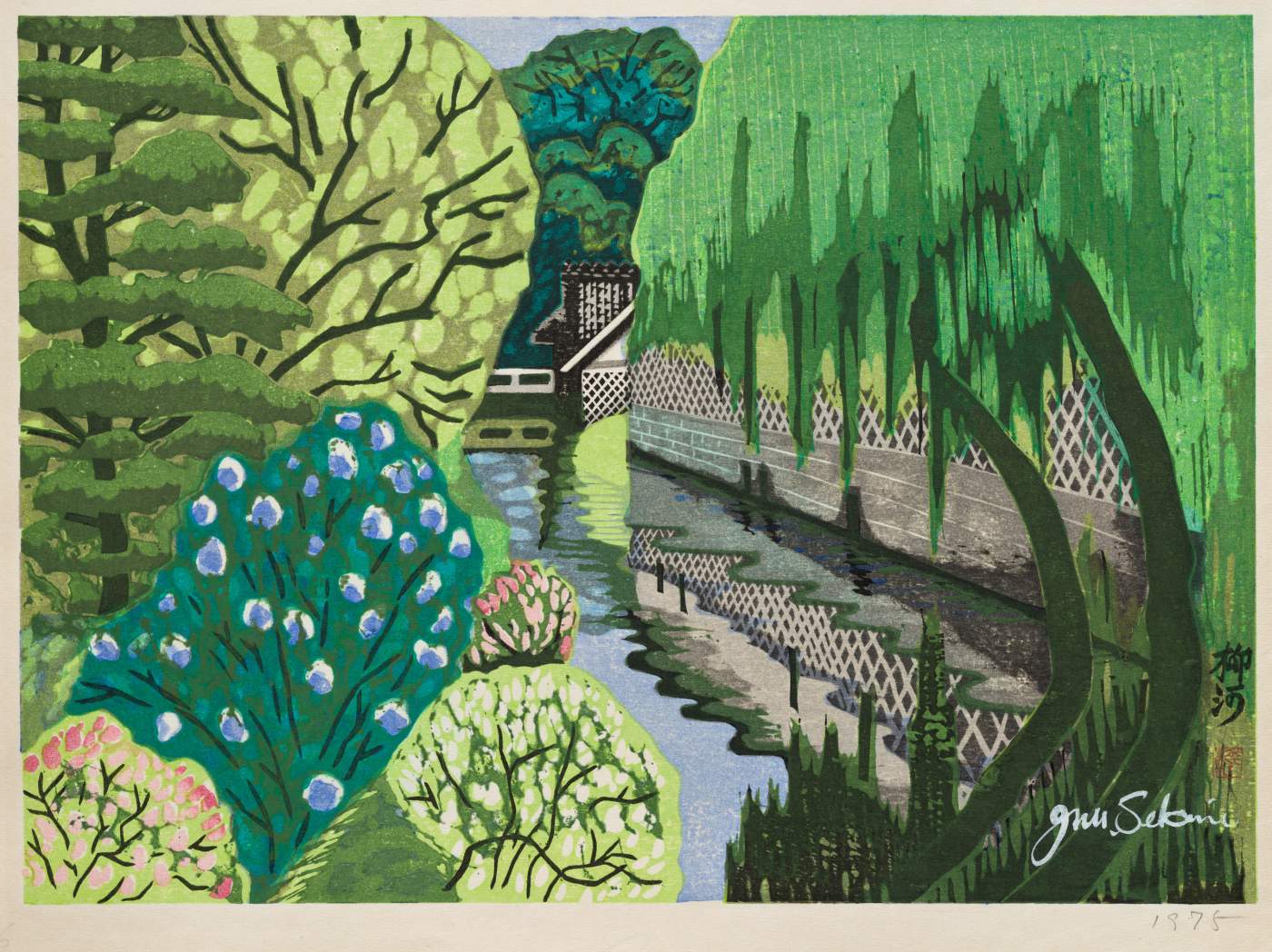 Yanagawa - Sekino Jun'ichiro  Catalogue woodblock print
