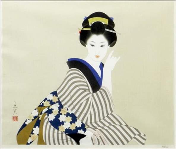 Omoi (Thought) - Shimura Tatsumi Catalogue woodblock print