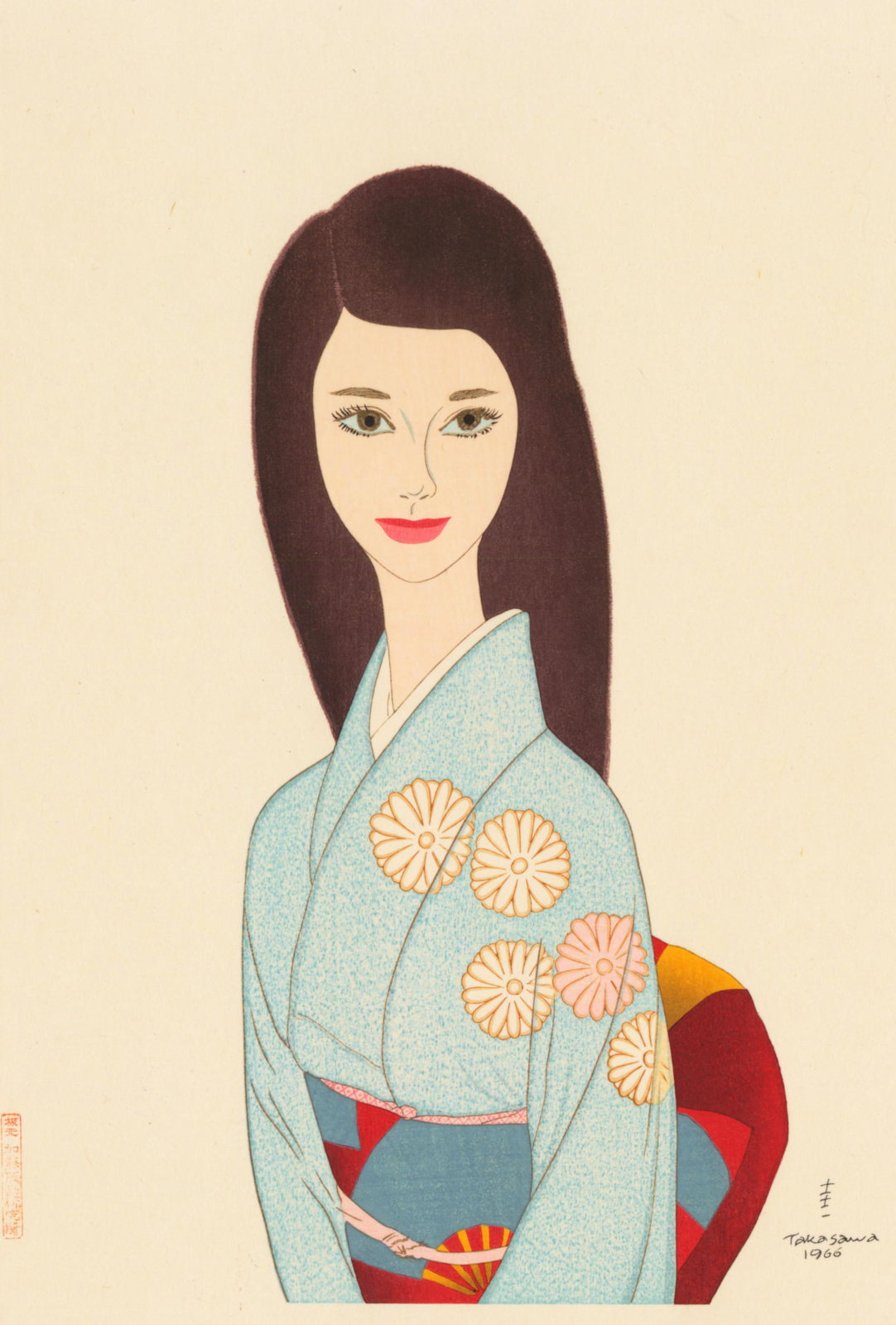 Takasawa Keiichi “[Untitled 2]” 1966 woodblock print