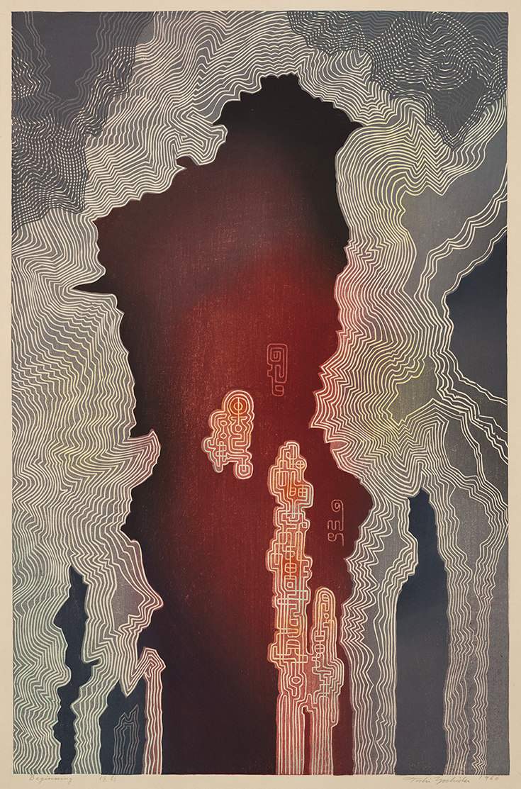 Beginning woodblock print