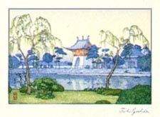 Benten Shrine, Ueno woodblock print