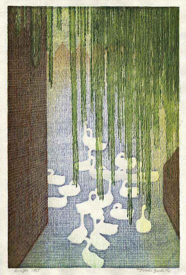 Bruges woodblock print
