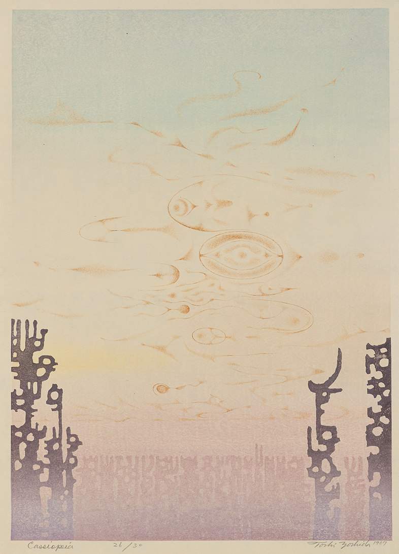 Cassiopeia woodblock print