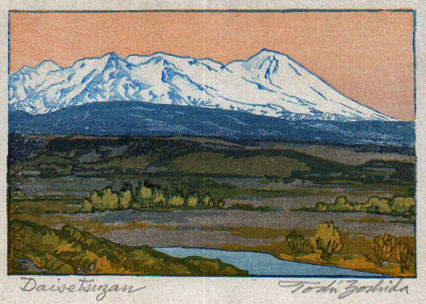 Daisetsuzan woodblock print