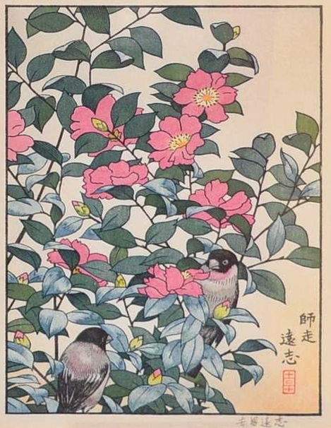 December woodblock print
