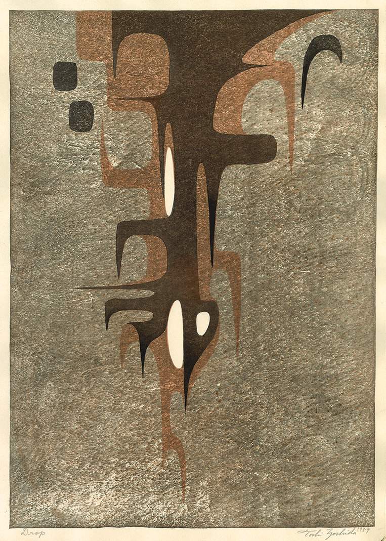 Drop woodblock print